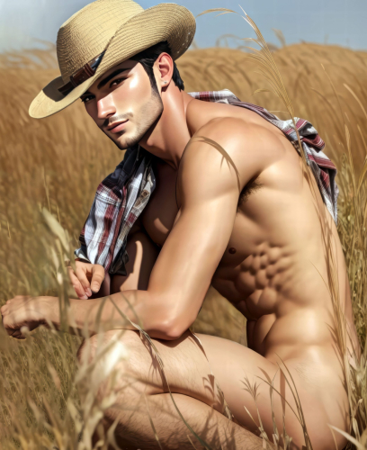 Squatting In A Field